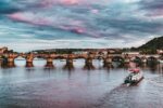 Cruise ship on the river Vltava