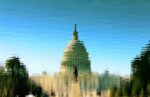 US Capitol Building reflected in water